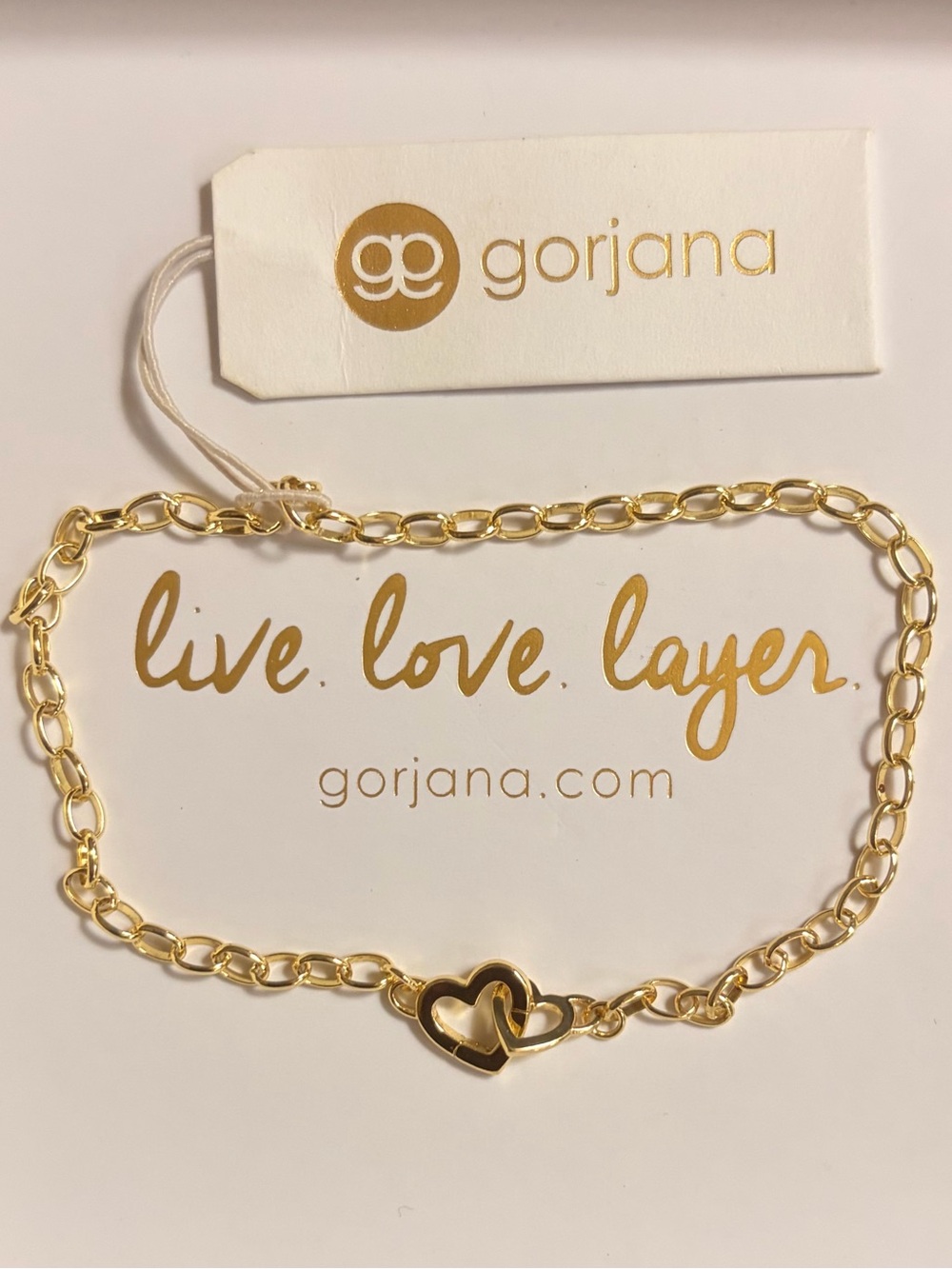 Gorjana Double Heart Link Bracelet - Gold